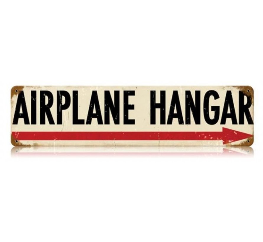 Airplane Hangar Metal Sign