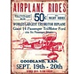 Tin Sign Airplane Rides