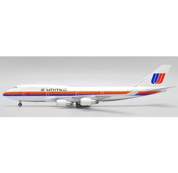 JC Wings B747-400 United Airlines Saul Bass N185UA 1:400 flaps down +pre-order+