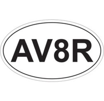 AV8R Oval Sticker