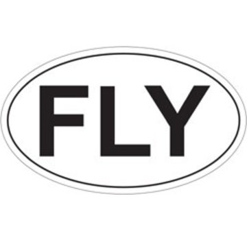 Fly Oval Sticker