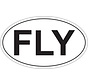 Fly Oval Sticker