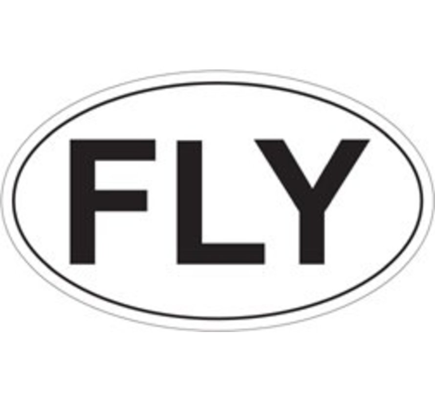 Fly Oval Sticker