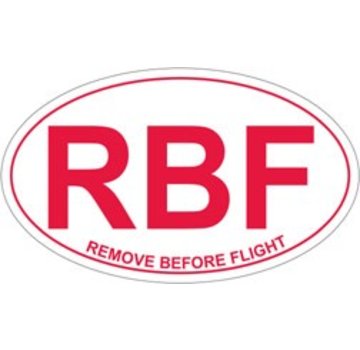Remove Before Flight Oval Sticker