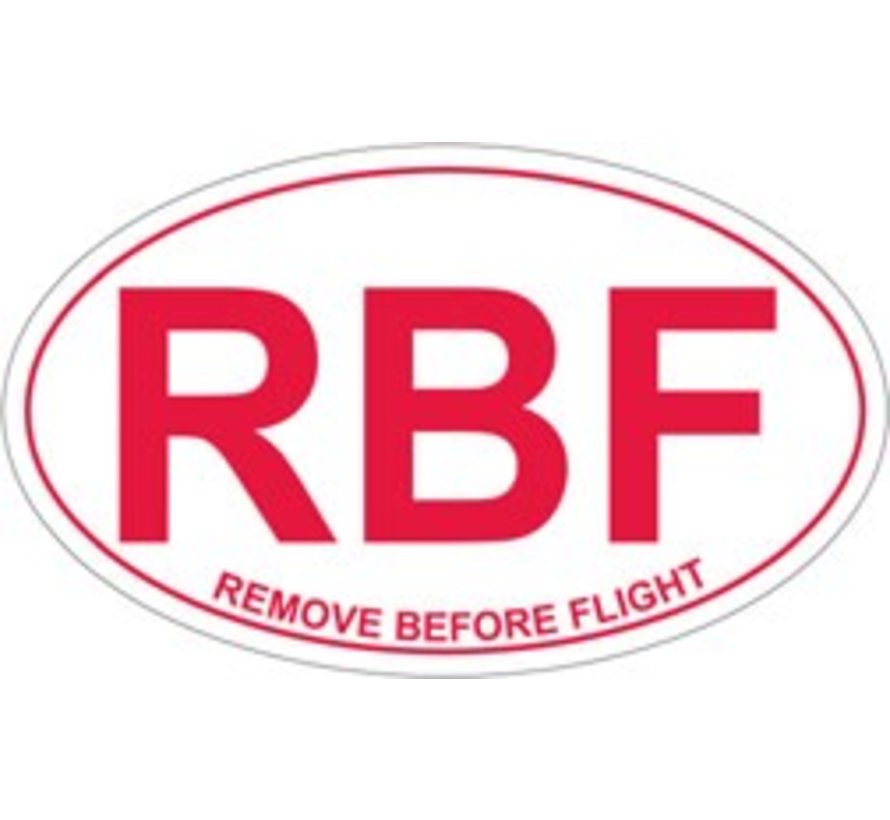 Remove Before Flight Oval Sticker