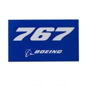 Boeing Store 767 Blue Rectangle Sticker