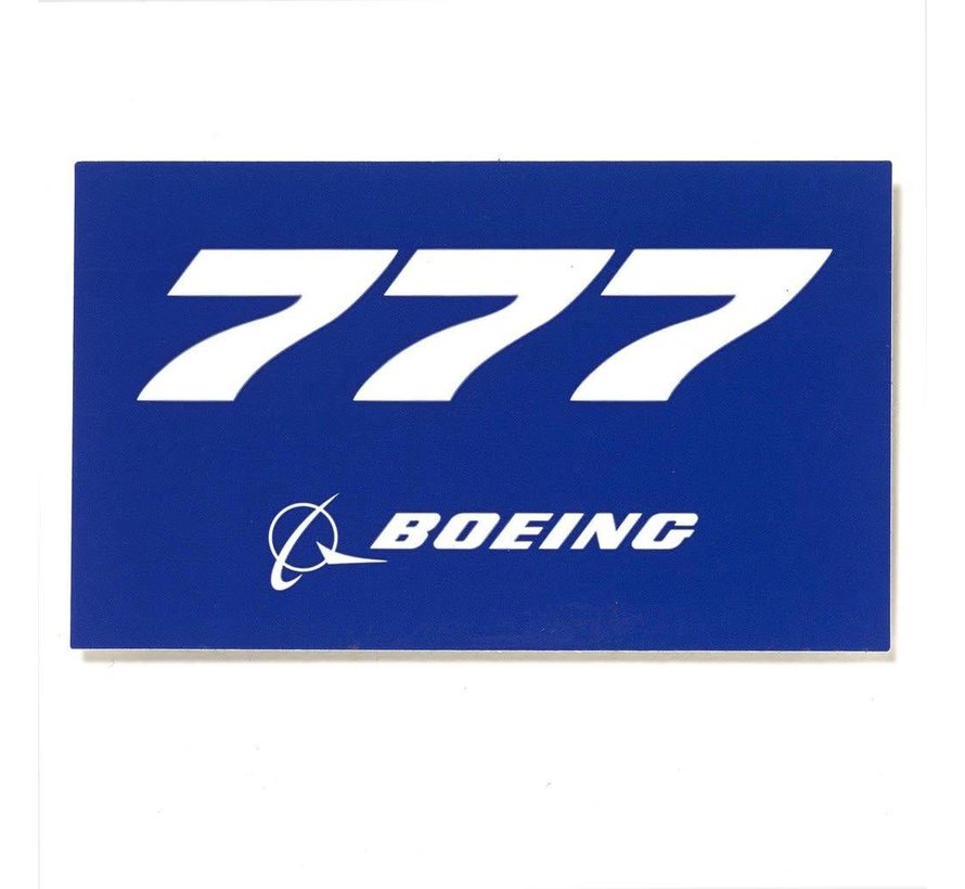 777 Blue Rectangle Sticker