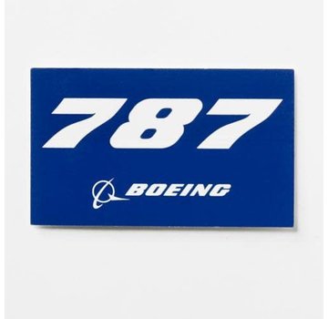 Boeing Store 787 Blue Rectangle Sticker