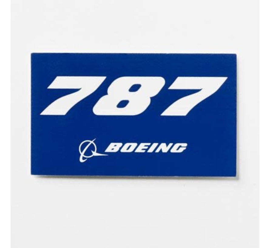 787 Blue Rectangle Sticker