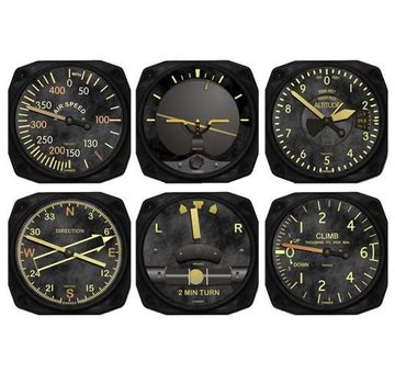 Trintec Industries Vintage Instrument Coasters Set of 6