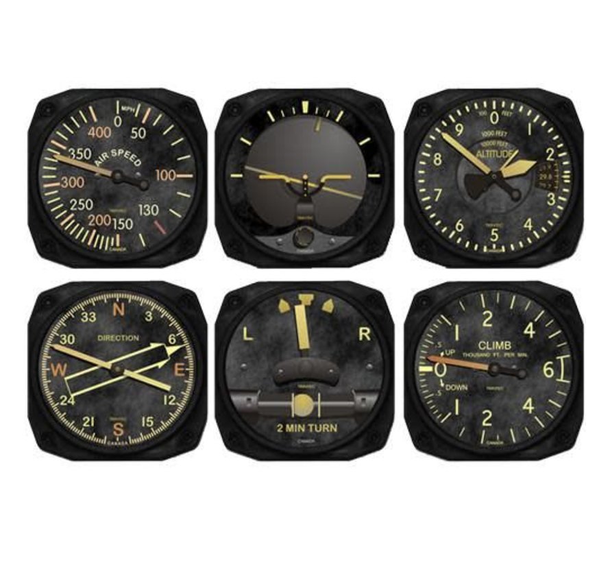 Vintage Instrument Coasters Set of 6