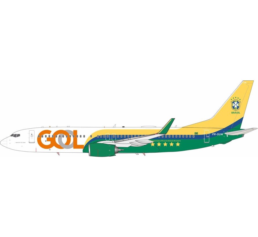 B737-800W Gol Transportes Aereos Brasil National Football Team PR-GUM 1:200 winglets +New Arrival+