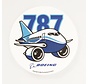 787 Pudgy Plane Sticker round 3"