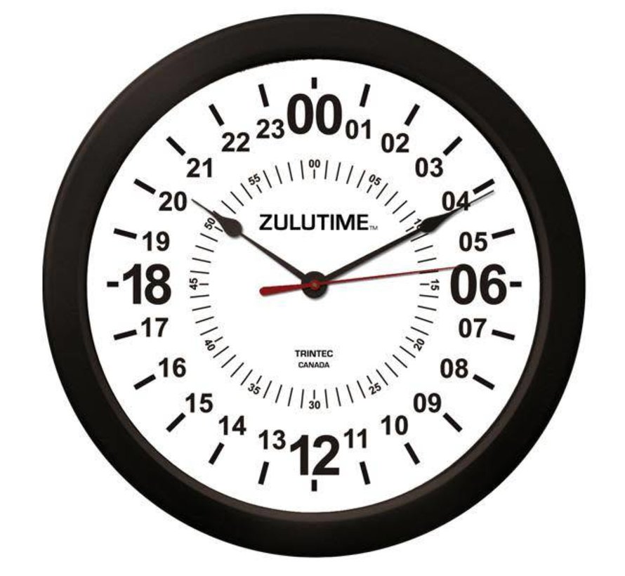 14" ZULUTIME™ 24-Hour Clock