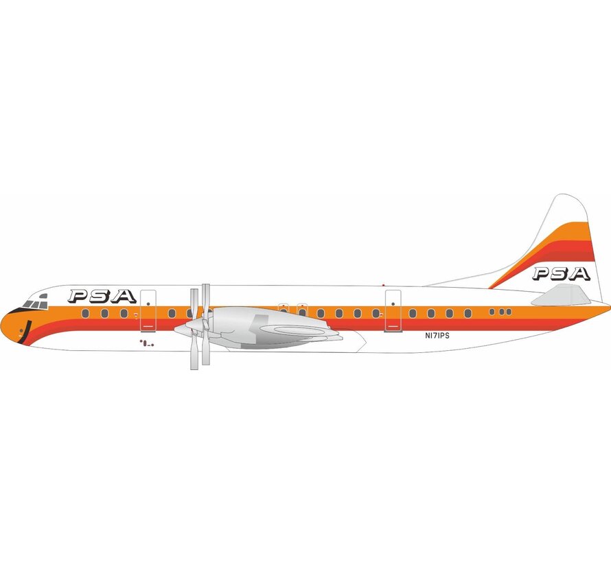 L188 Electra PSA N171PS orange 1:200 with stand +New Arrival+