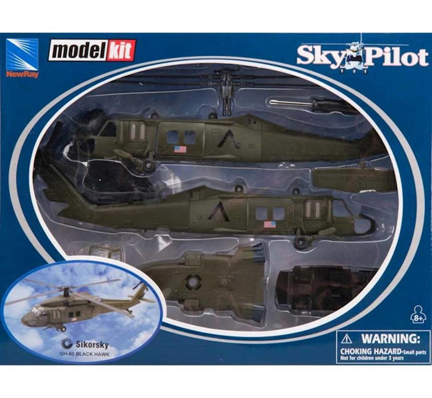 UH60 Blackhawk US Army 1:60 Prepainted Model Kit Sky Pilot