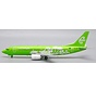 B737-300 Air New Zealand Holidays green livery ZK-FRE 1:200 with stand