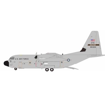 InFlight C130J Super Hercules US Air Force 403 Wg Weather AFRC 1:200 with stand