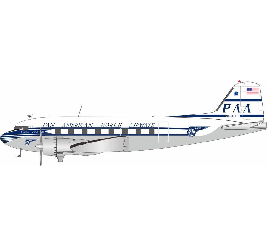 DC3 PAA Pan American World Airways NC33611 1:200 with stand  +pre-order+