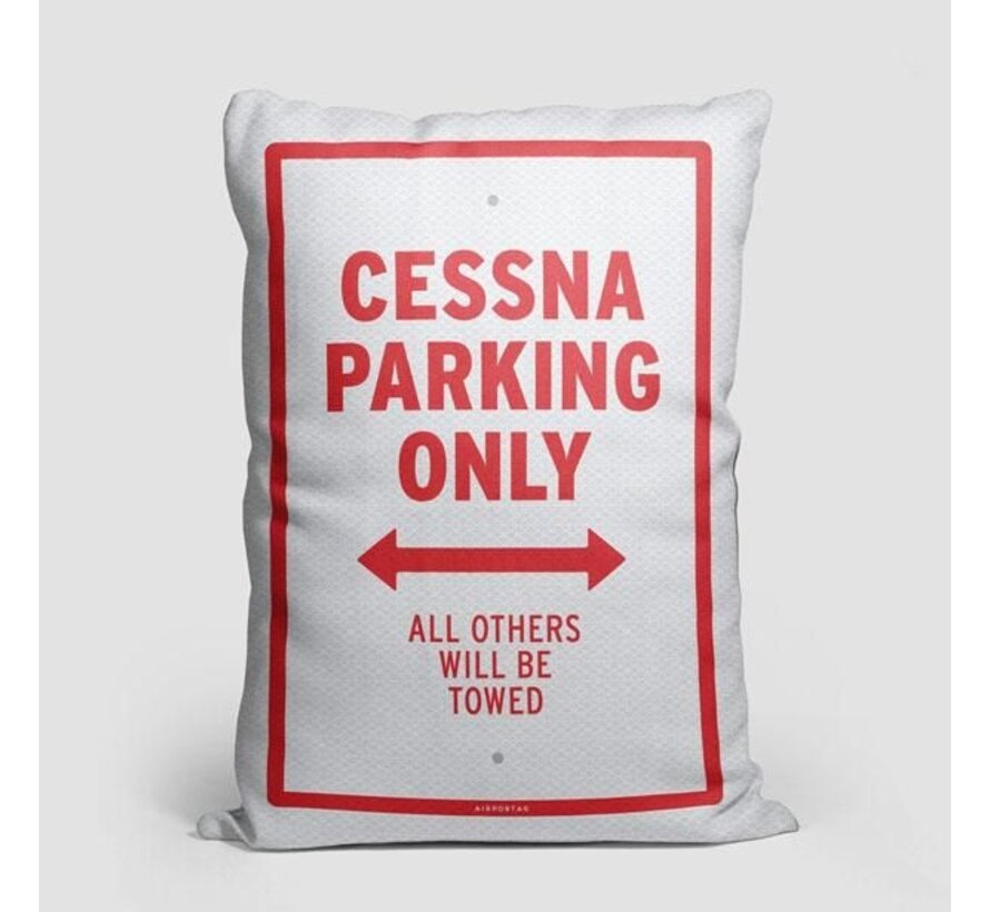 Cessna Parking Only Throw Pillow