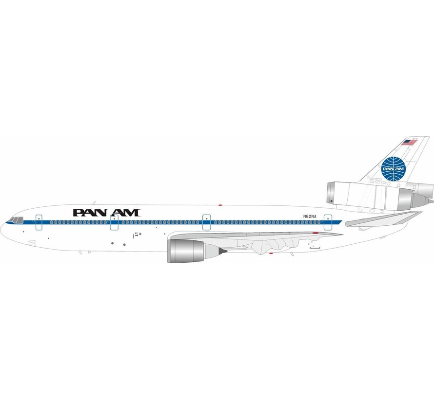 DC10-10 Pan Am black titles N62NA 1:200 with stand +New arrival+