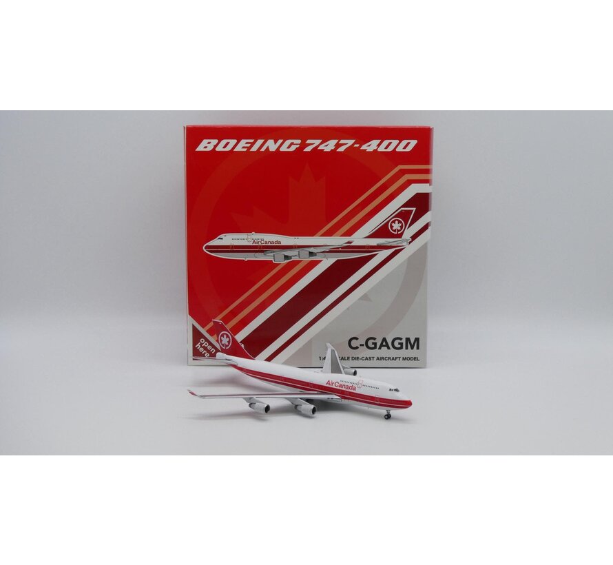 B747-400 Air Canada 1988 double red cheatline livery C-GAGM 1:400