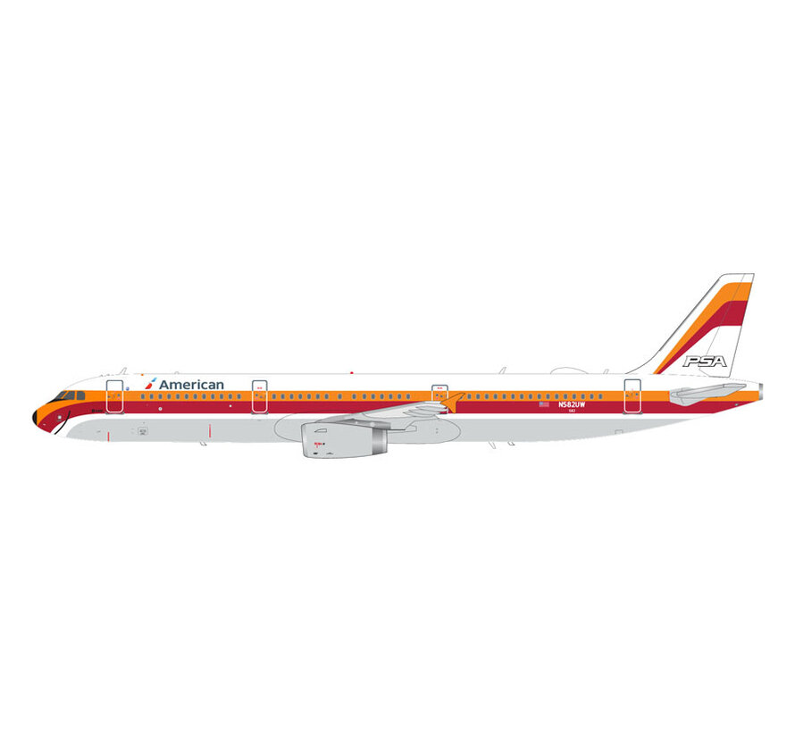 A321-200 American Airlines N582UW "PSA" Heritage Livery1:200