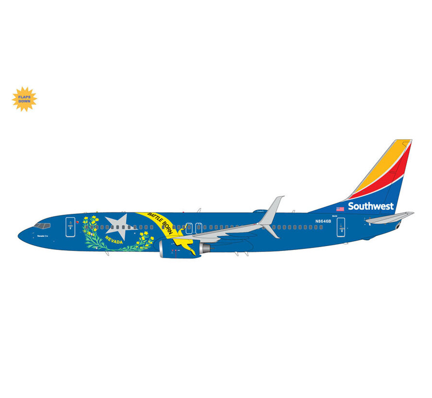 B737-800W Southwest Airlines N8646B "Nevada One" livery; flaps down1:200