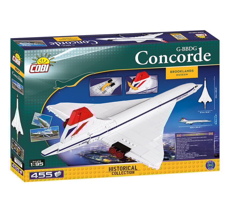 British Airways Concorde 455 PCS 1:95 Scale