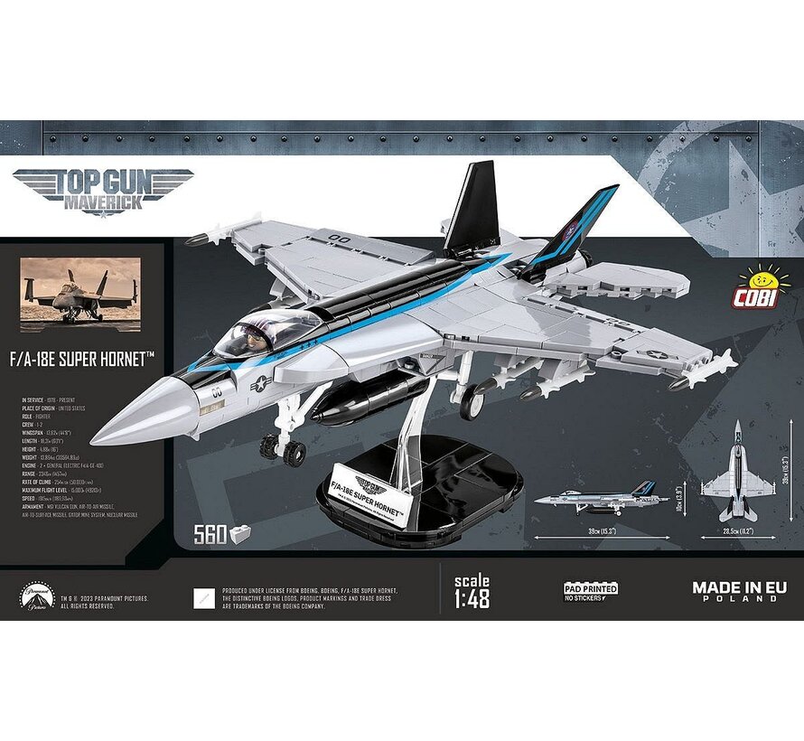 Top Gun Maverick Fa-18E Super Hornet 570 PCS 1:48 Scale