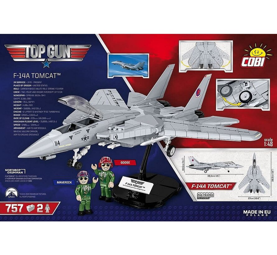 Top Gun F-14a Tomcat 757 PCS 1:48 Scale