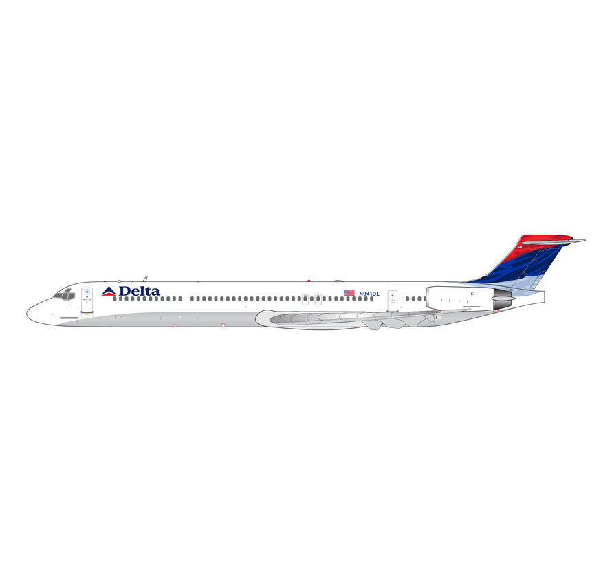 MD88 Delta Air Lines N941DL 2000 Colors in Motion wavy livery 1:400