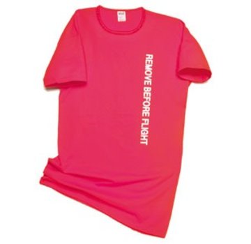 Remove Before Flight Night Shirt Red Short Light One Size