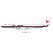 InFlight B747-300 JAL Japan Airlines old livery red blue cheatline JA8163 Polished 1:200 with stand *Pre-Order