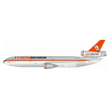 InFlight DC10-30 AeroMexico bare metal red cheatline XA-DUH  1:200 with stand +new Arrival+