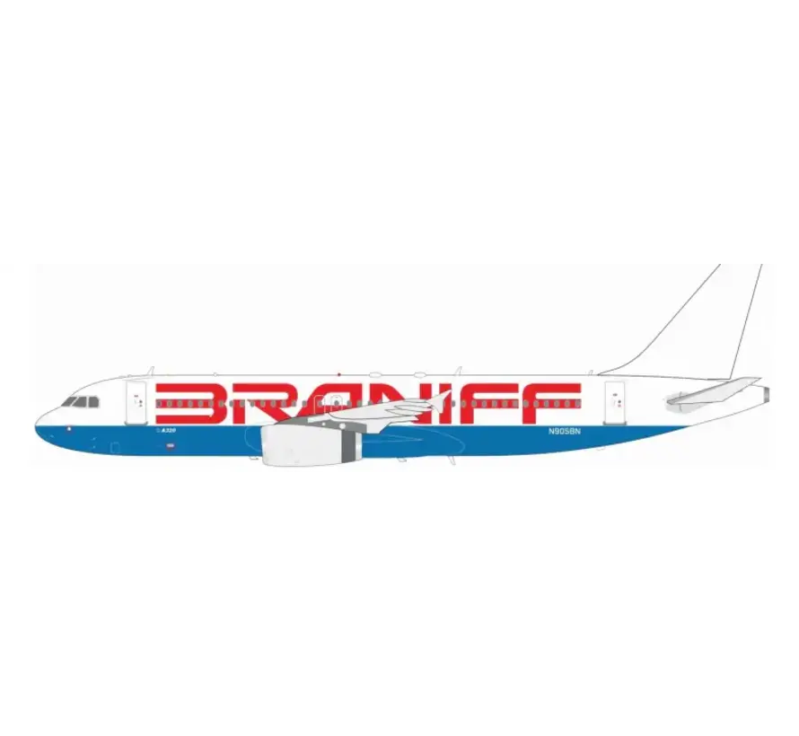 A320 Braniff International Airways N905BN 1:200 with stand  +NSI+