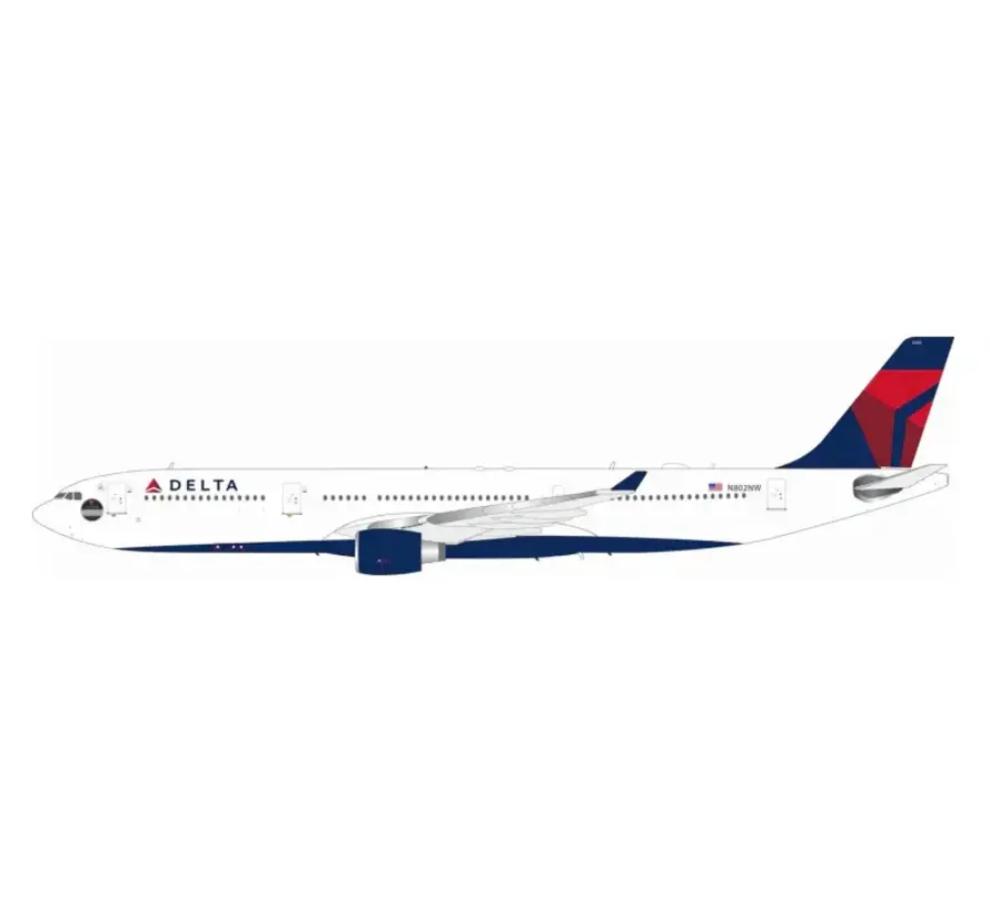 A330-300 Delta Air Lines 2007 livery N802NW 1:200 with stand +New arrival+