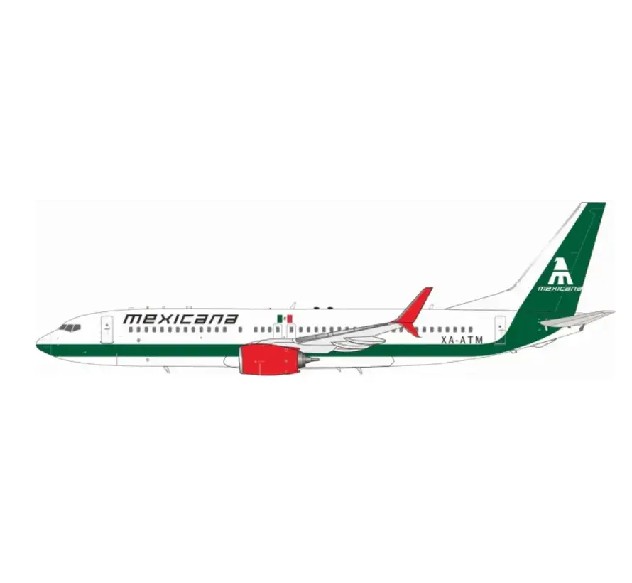 B737-800W Mexicana XA-ATM 1:200 winglets with stand +Pre-Order +NSI+ =Non-Stock Item