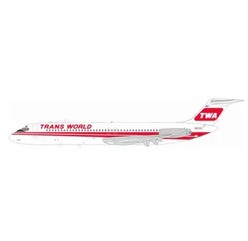 InFlight DC9-41 TWA Trans World Airlines N933L 1:200 with stand +New arrival+