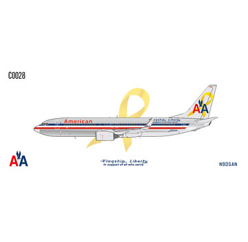 C Models B737-800W American AA Flagship Liberty In support of all who serve N905AN 1:400 winglets *NEW ARRIVAL