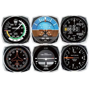 Trintec Industries Coaster Set 6-Piece Acrylic Instrument - Modern