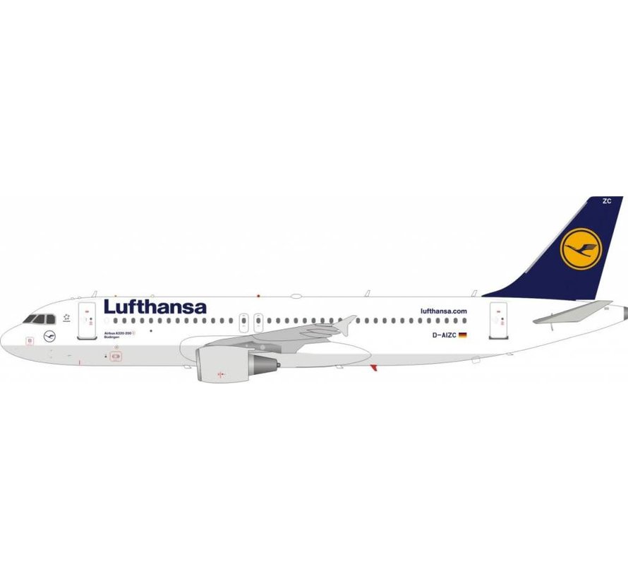 A320 Lufthansa D-AIZC 1:200 With Stand