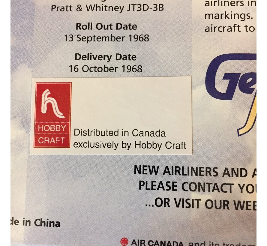 DC8-53 AIR CANADA CF-TII 'Blacknose' 1:400**Discontinued**