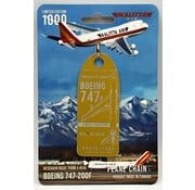 Plane Chains B747-200F Kalitta Air N748CK gold aircraft skin tag