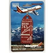 Plane Chains B747-200F Kalitta Air N748CK red aircraft skin tag
