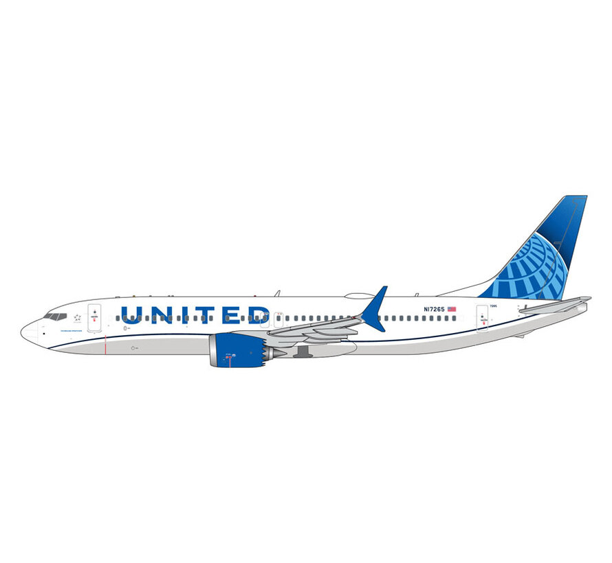 B737 MAX 8 United Airlines N17265 1:400