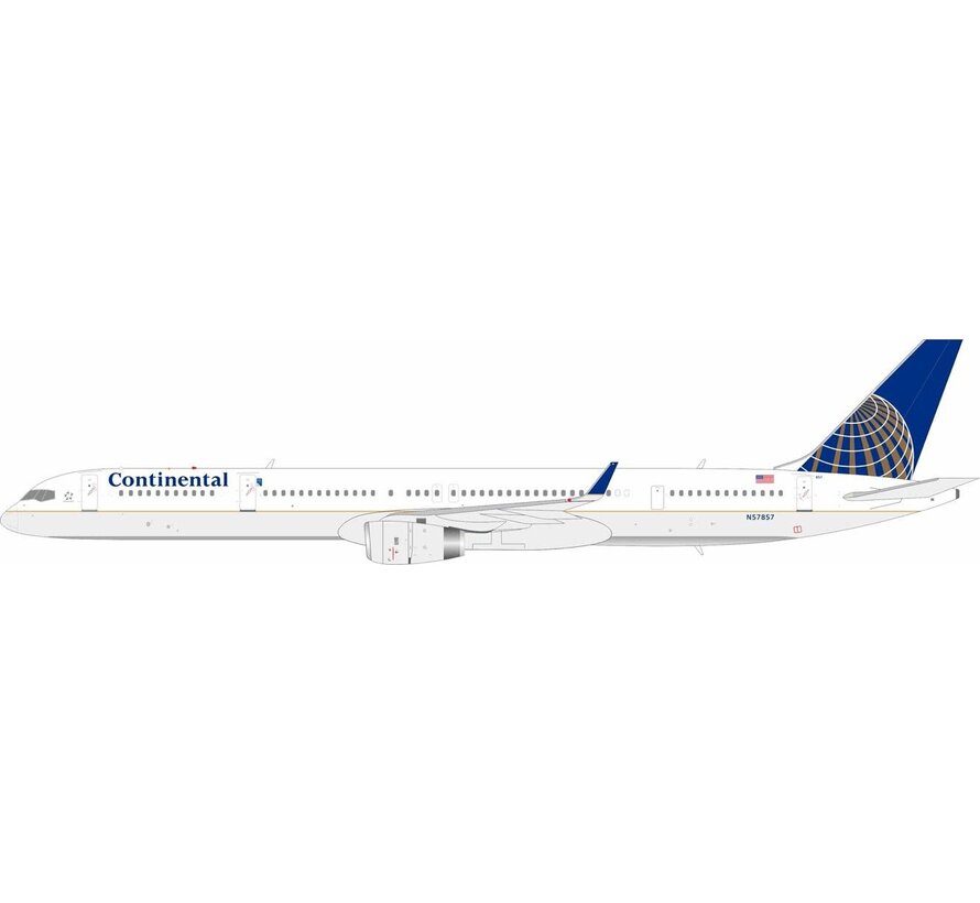 B757-300 Continental Airlines final livery N57857 1:200 with stand