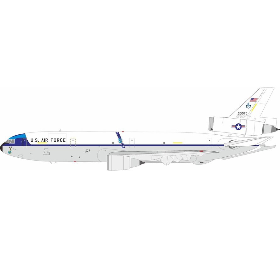 KC10A Extender US Air Force white livery 83-0075 1:200 with stand +New Arrival+