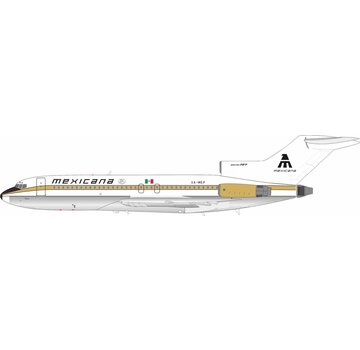 JFOX B727-51 Mexicana gold stripe livery XA-MEP 1:200 polished with stand  +New Arrival+