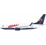 InFlight B737-700W Aloha Airlines N739AL 1:200 winglets with stand +New Arrival+